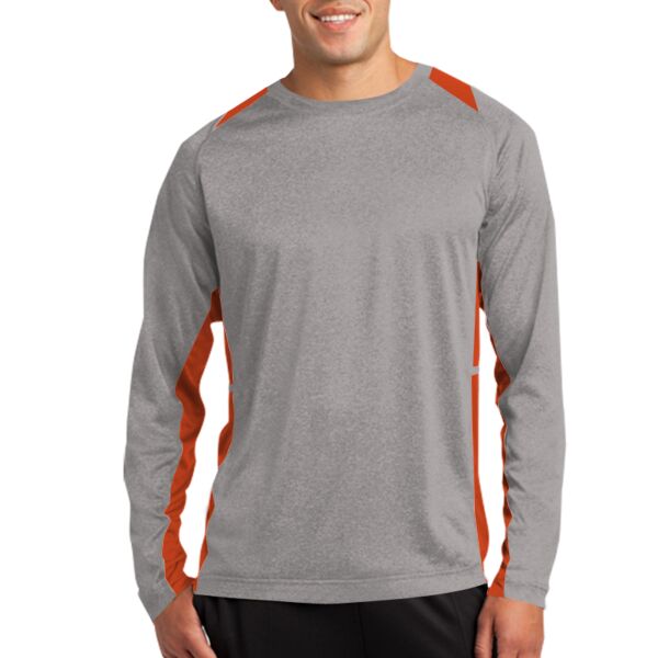 Sport Tek - Long Sleeve Heather Colorblock Contender ™ Tee Thumbnail