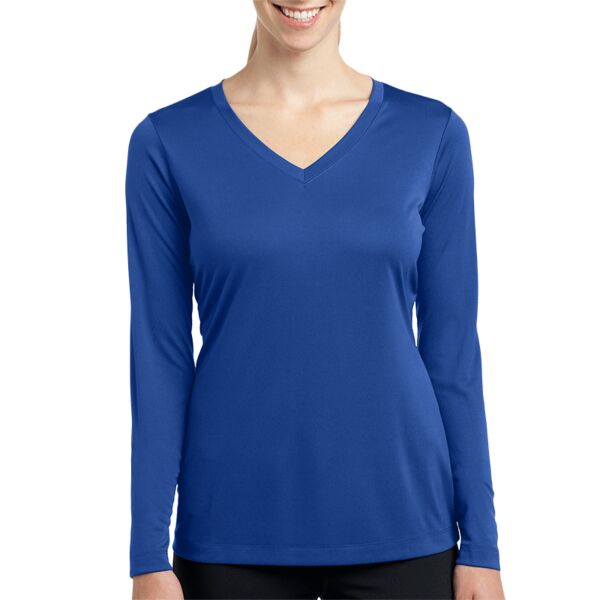 Sport Tek - Ladies Long Sleeve PosiCharge ® Competitor V Neck Tee Thumbnail