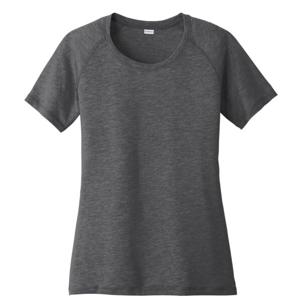 Sport Tek - ® Ladies PosiCharge ® Tri Blend Wicking Scoop Neck Raglan Tee Thumbnail