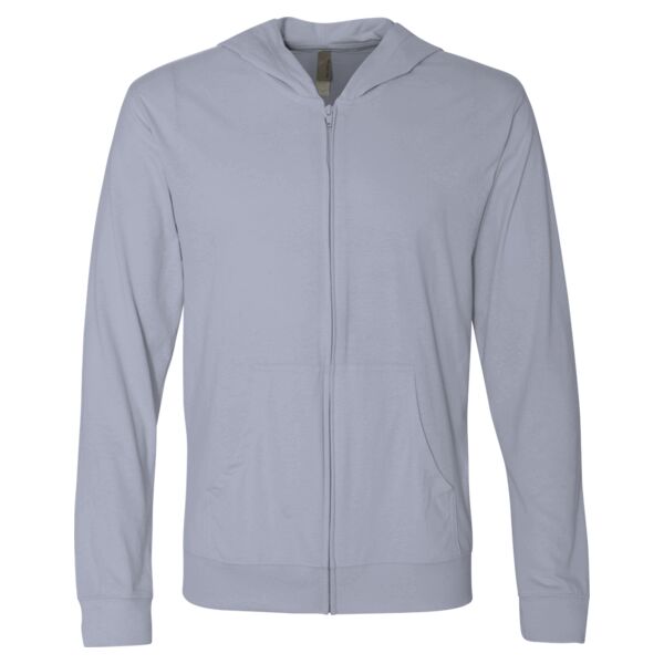 Sueded Long Sleeve Hooded Full Zip Thumbnail